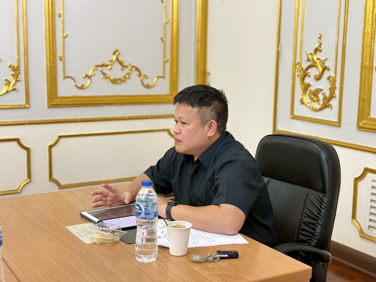 title - การประชุมภายในศูนย์ตรวจสอบและรับรองมาตรฐานสินค้าเกษตรในเขตปฏิรูปที่ดิน 